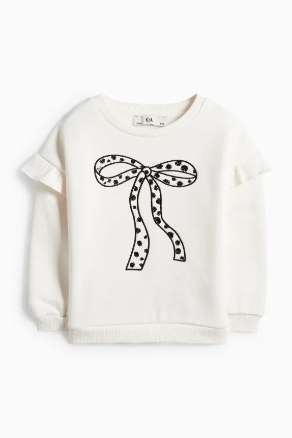 Bow - sweatshirt - shiny cremewhite