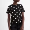 T-shirt - slim fit - polka dot black / white