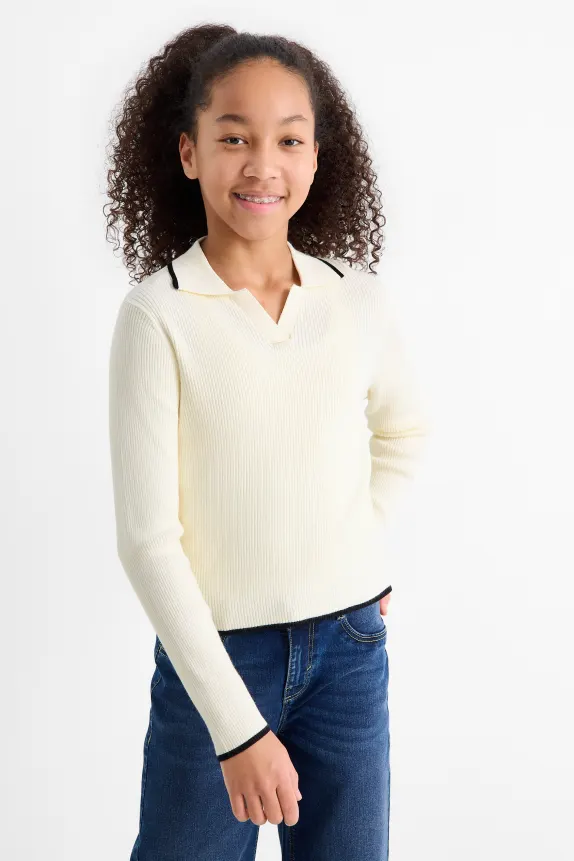 Jumper - ribbed cremewhite
