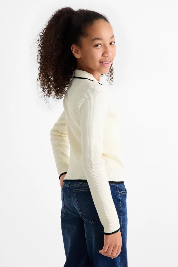 Jumper - ribbed cremewhite