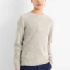 Jumper - ribbed light beige