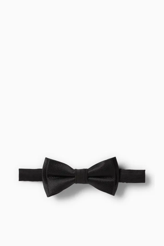 Bow tie - ribbed black