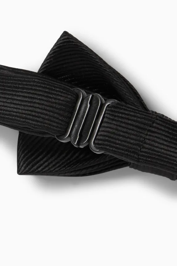 Bow tie - ribbed black