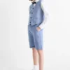 Bermuda shorts with braces blue