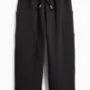 Jersey trousers black
