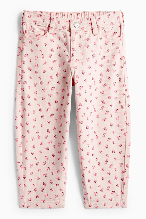 Floral - cloth trousers rose