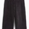 Velvet trousers - ribbed black