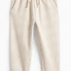 Joggers - striped white / beige