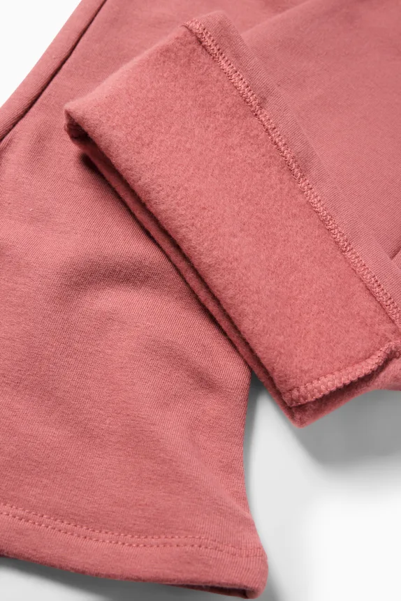 Multipack of 6 - flared thermal leggings dark rose