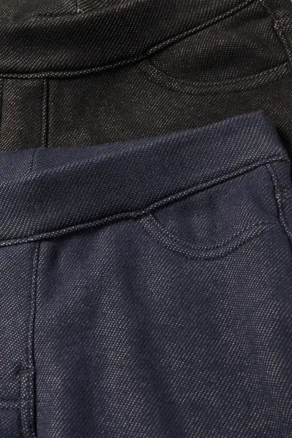 Multipack of 2 - thermal leggings - denim look dark blue