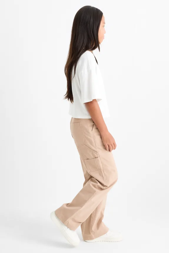 Cloth trousers beige