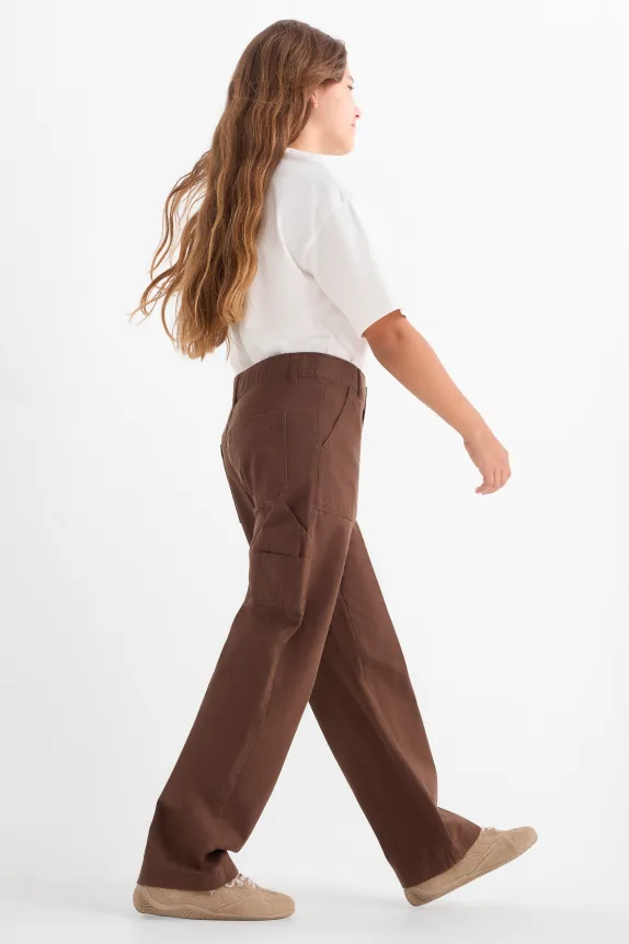 Cloth trousers dark brown