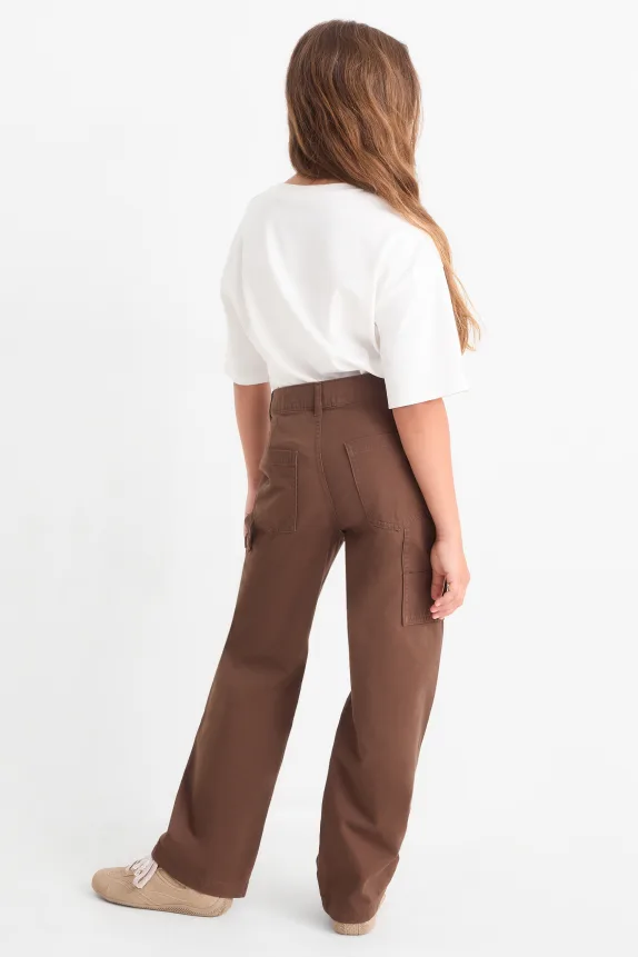 Cloth trousers dark brown