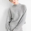 Long sleeve top - regular fit - ribbed light gray-melange