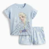 Frozen - short pyjamas - 2 piece - shiny light blue