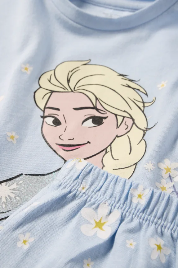 Frozen - short pyjamas - 2 piece - shiny light blue