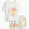 Squishmallows - short pyjamas - 2 piece white / rose