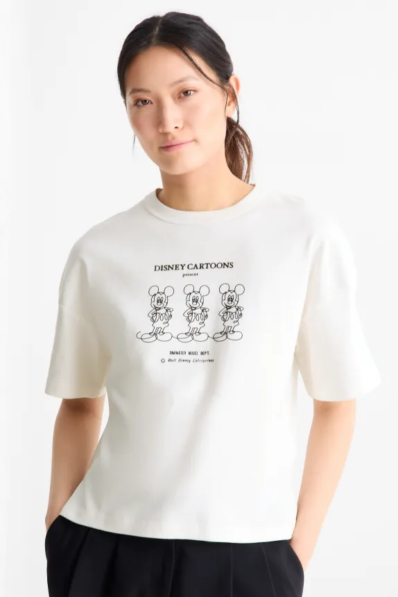 T-shirt - oversized - Mickey Mouse white