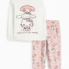 Hello Kitty and Friends - set - winter pyjamas and sleep mask white
