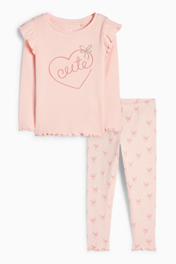 Bow - pyjamas - 2 piece rose