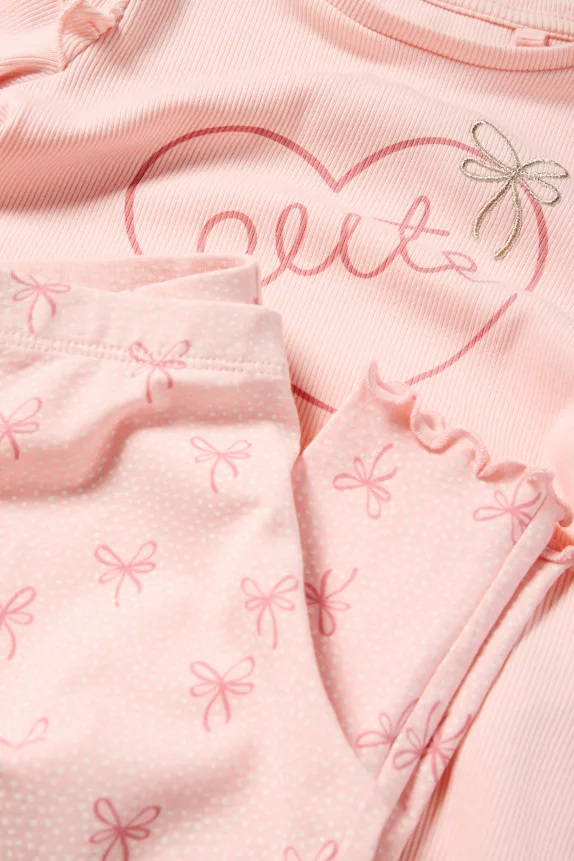 Bow - pyjamas - 2 piece rose