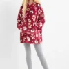 Gingerbread - Christmas hoodie blanket dark rose