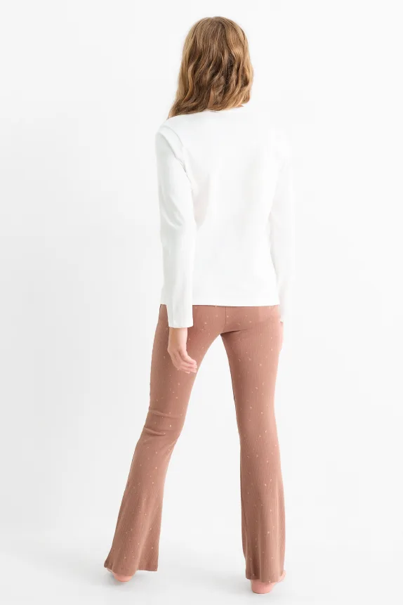 Horse - pyjamas - 2 piece brown / cremewhite