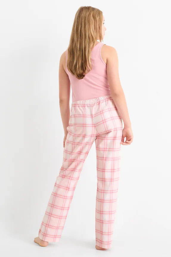 Multipack of 2 - pyjama bottoms gray / rose