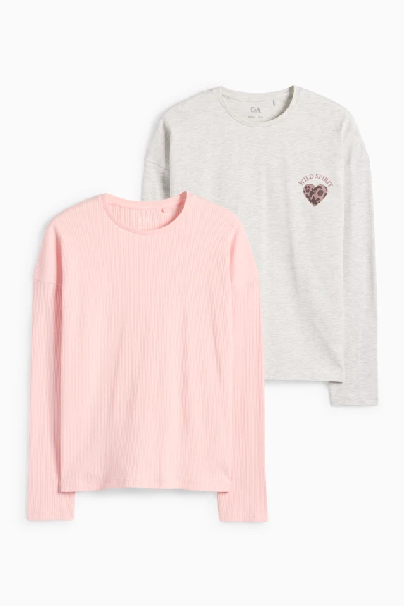 Multipack of 2 - heart - pyjama top rose