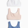 Multipack of 3 - crop top - ribbed blue