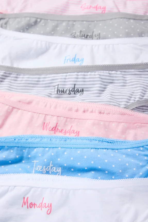 Multipack of 7 - days of the week - knickers - patterned cremewhite