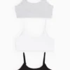 Multipack of 3 - bralette light gray-melange