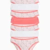 Multipack of 8 - cat - knickers rose / orange