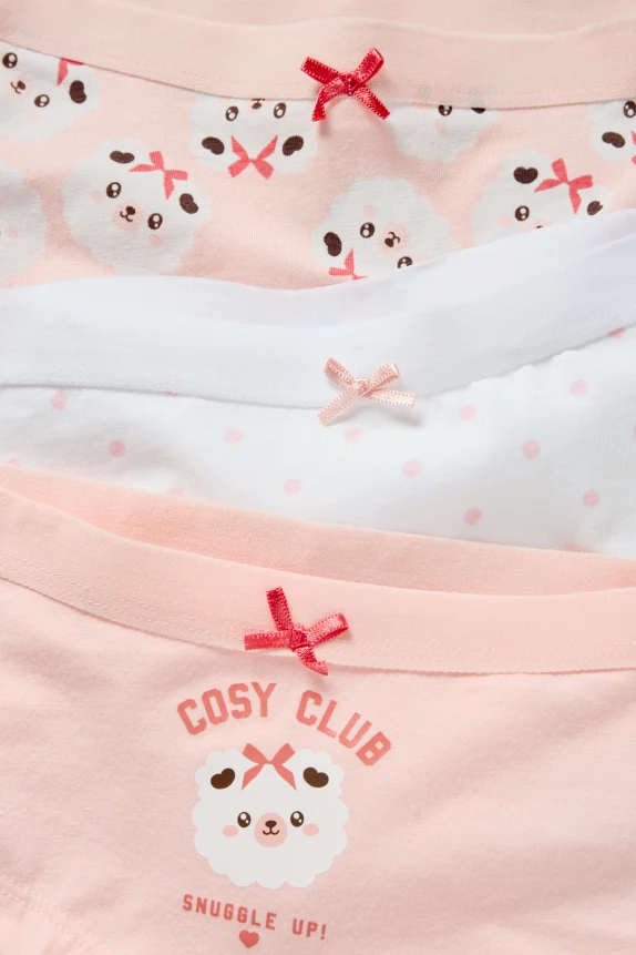 Multipack of 3 - poodle - shorts rose