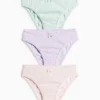 Multipack of 3 - pointelle knickers mint green