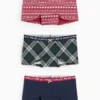 Multipack of 3 - Christmas shorts dark blue