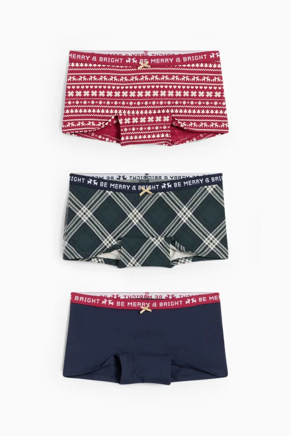 Multipack of 3 - Christmas shorts dark blue