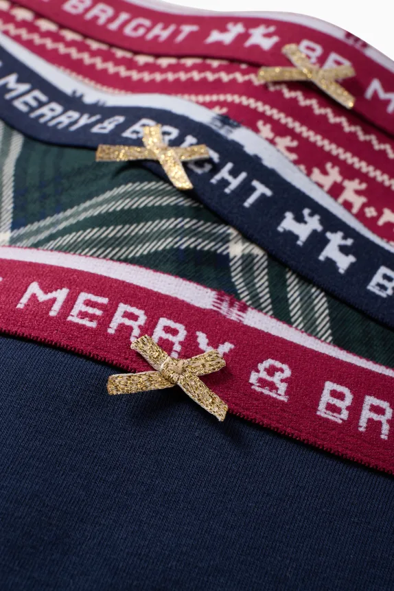 Multipack of 3 - Christmas shorts dark blue
