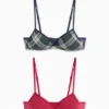 Multipack of 2 - non-wired bra - padded dark red