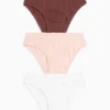 Multipack of 3 - knickers dark brown