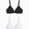 Multipack of 2 - non-wired bra - padded black / white