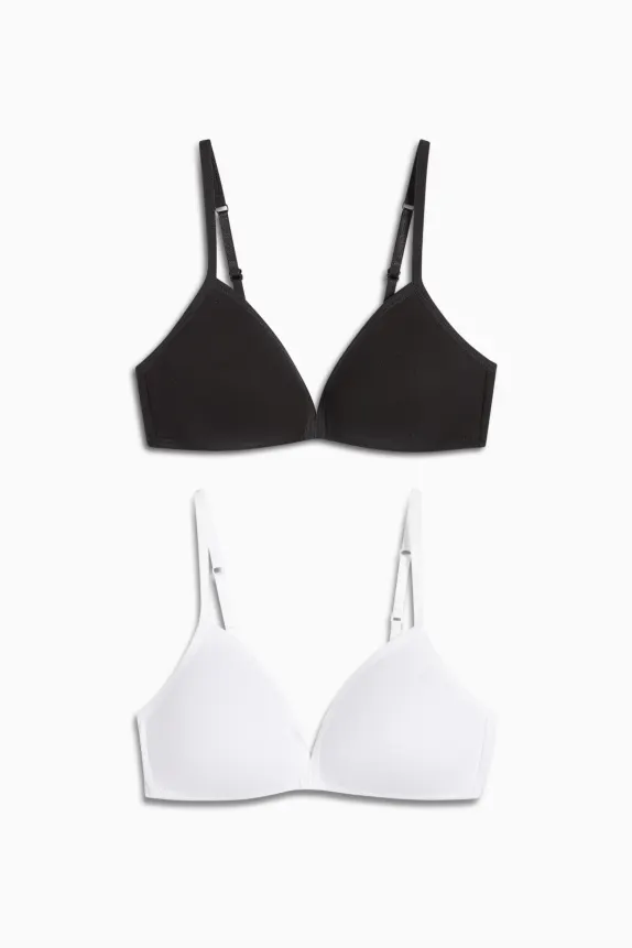 Multipack of 2 - non-wired bra - padded black / white