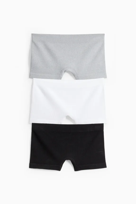Multipack of 3 - boxer shorts - ribbed black / gray