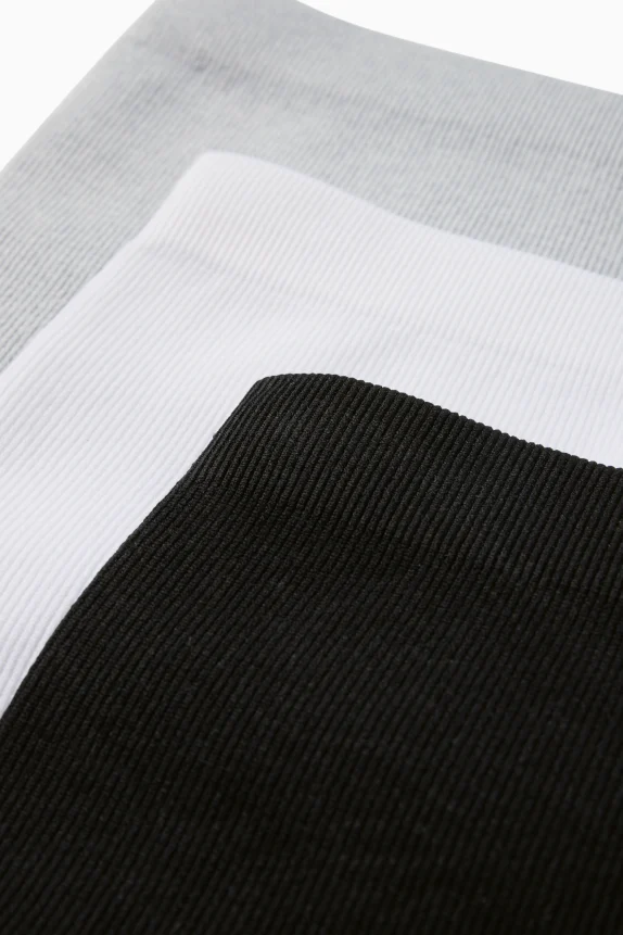 Multipack of 3 - boxer shorts - ribbed black / gray