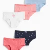 Multipack of 5 - heart - hipsters pink