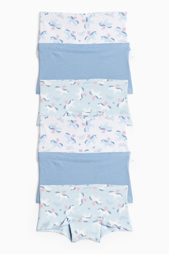 Multipack of 6 - Pegasus - shorts light blue