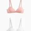 Multipack of 2 - heart - non-wired bra - padded coral