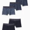 Multipack of 5 - boxer shorts dark blue