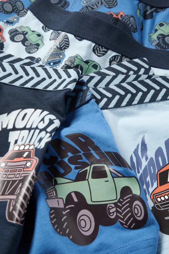 Multipack of 5 - Monster Truck - boxer shorts dark blue