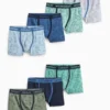Multipack of 7 - dino - boxer shorts green / dark blue
